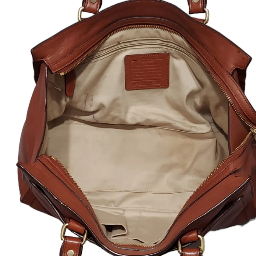 Coach Legacy Chelsea Turnlock Saddle Brown Distressed Leather Shoulder Satchel_9